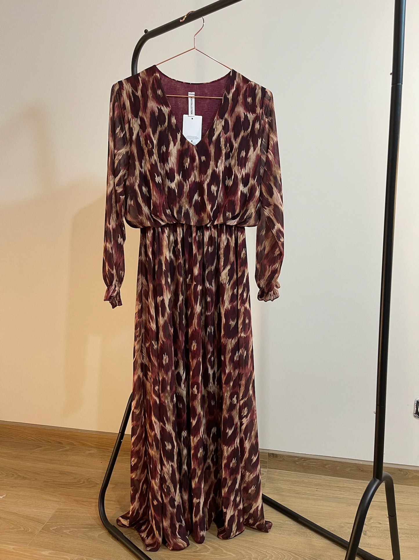 Robe longue léopard