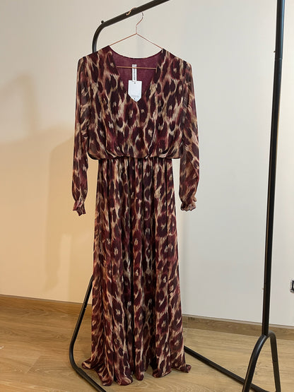 Robe longue léopard